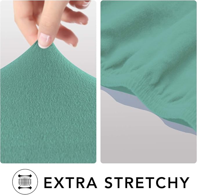 PureFit Super Stretch Chair Sofa Slipcover – Spandex Non Slip Soft Couch Sofa Cover, Washable Furniture Protector with Non Skid Foam and Elastic Bottom for Kids, Pets （Chair, Cyan）