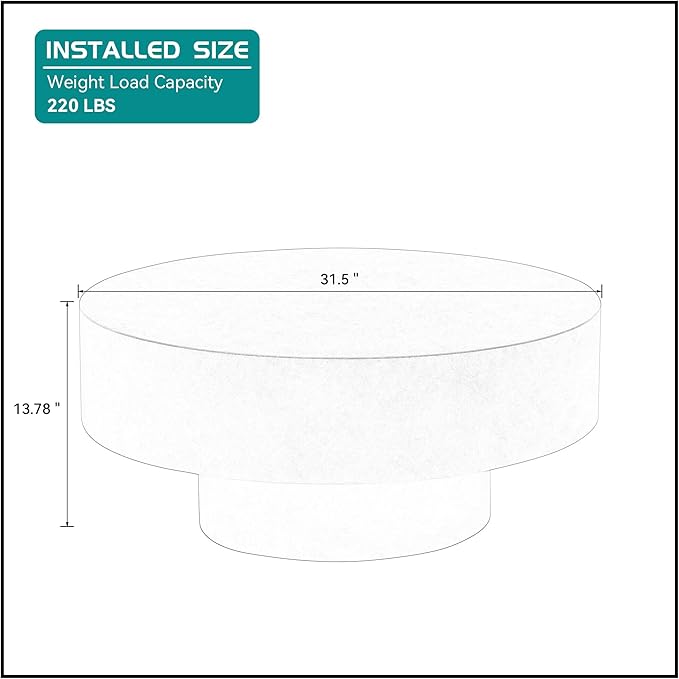 Round Coffee Table for Living Room,31.49" Faux Burl Wood Pattern Center Table with Sturdy Pedestal, Rustic Round Wood Coffee Table for Small Space Apartment Office,Easy Assembly (Walnut)
