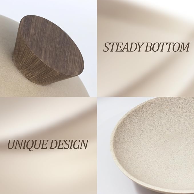 YMXYJM Modern Resin Pedestal Decorative Bowl, Large Fruit Bowl for Kitchen Counter, Stylish Key Bowl for Entryway Table, Brown