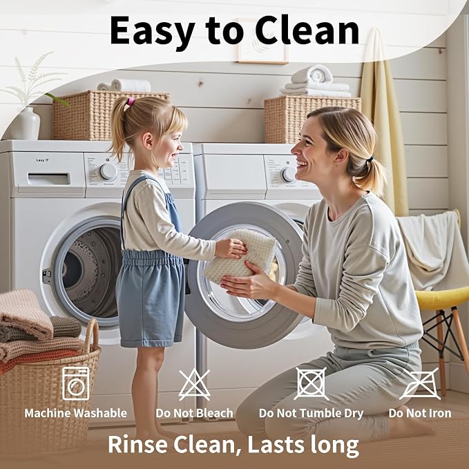 White Long Bathroom Rugs, Waffle Runner Bath Mat Non Slip Washable, Super Absorbent & Quick Dry, Boho Bath Mat Farmhouse Bathroom Decor, 24'' x 60'', White