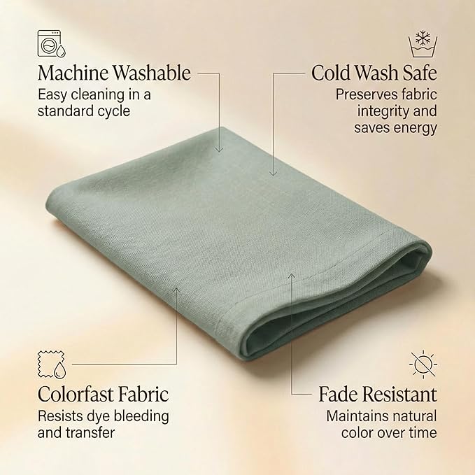 ACCENTHOME Accent Home 100% Cotton Napkins, Delicate Cloth Napkins for Dinners, Parties and Weddings，18 x 18 Inch Set of 12 - Teal