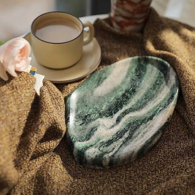 Natural Marble Cloud Shape Jewelry Tray, Key Tray For Entryway Table, Jewelry Dish Trinket Tray for Home Décor, Ring Holder for Women Gift