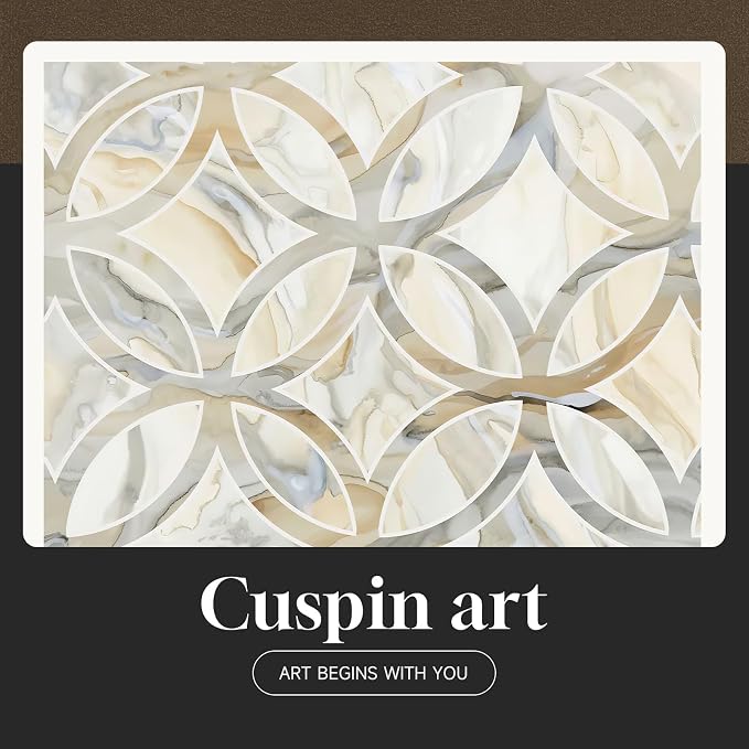 Framed Abstract Wall Art for Bedroom, 4 Piece Modern Neutral Canvas Wall Art Prints Artwork for Walls, Contemporary Minimalist Geometric Square Wall Decor for Living Room, Office, Hallway, 12x12 Inch