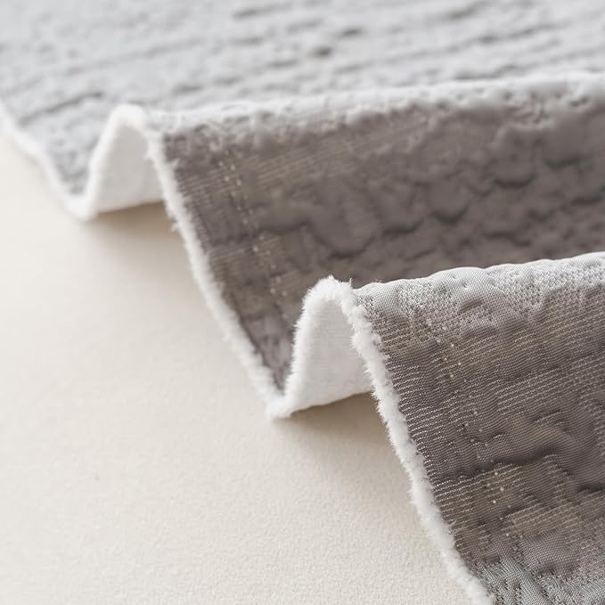 DREAMINGO Bubble Textured Cooling Sofa Cover, Ice Silk Breathable Couch Cover Blanket for Pet & Hot Sleepers, Washable Furniture Protector for 3 Cushion Couch, Ash Gray, XX-Large 71"x150"