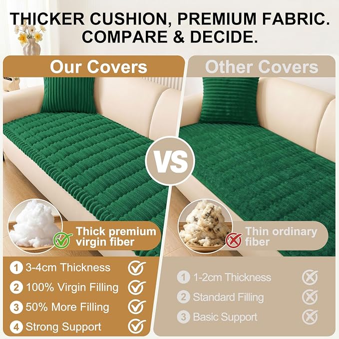 Smiry Couch Cover for Dogs, Non Slip Washable Sofa Protector for Pets, Soft Furniture Cover for Pet, Stylish Sofa Covers, Cozy Protect Against Fur, Dirt & Everyday Messes (Turquoise, 27.6" x 47")