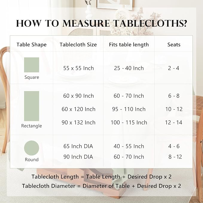 100% Pure French Linen Tablecloths 55x55inch Durable Stonewashed Square Table Clothes for Dining Kitchen and Parties (SQ-Sage, Square - 55 x 55 Inch)