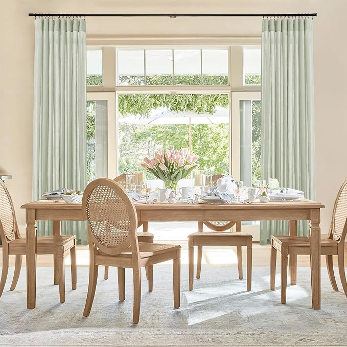 RYB HOME Linen Sheer Curtains 2 Panels for Living Room, Semi Transparent Privacy Drapes with Rod Pocket Farmhouse Style Window Treatments for Bedroom, Sage Green, 52" W x 84" L