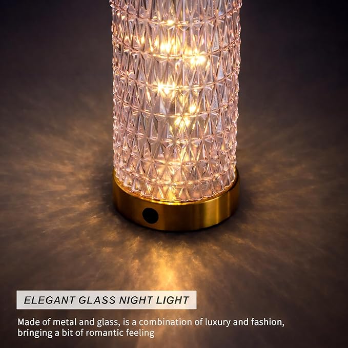 Oneach 27.75" Modern Table Lamps Set of 2, Pink Bedside Lamp with Class Nightlight, USB A+C, Unique Desk Lamps for Living Room, Bedroom, Nightstand, End Table (2 Bulbs Included)