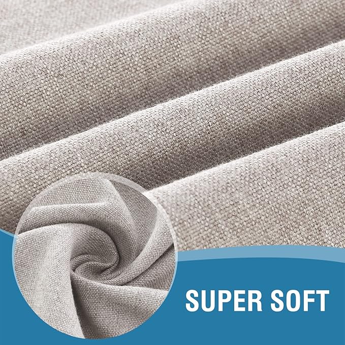 H.VERSAILTEX Linen Textured Tablecloth 60 x 102 Waterproof Decorative Table Cloth Spill-Proof Linen Look Cover for Party Table Extra Soft and Thick Fabric Wrinkle Free, Heather Sand
