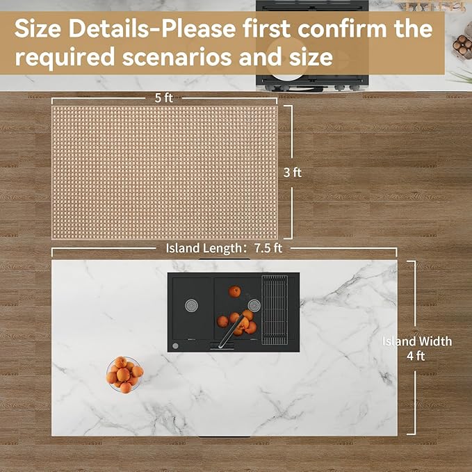 YDKGL 3x5 ft Area Rug Entryway Runner Rug Non Slip Washable, Boho Woven Kitchen Runner Rugs Door Mat Entry Rugs Carpet for Indoor Foyer Backdoor Hallway Floor Bedroom Living Room, Easy Clean, Brown