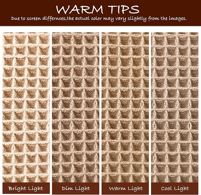 DWCN Waffle Bathroom Mat Set, Super Absorbent Non Slip Bath Rug Set for Bathroom Floor, Shower Mats 2 Pcs for Tub, Washable Kitchen Rugs for Farmhouse Boho Home Decor, 24 x 16 Inch, Brown