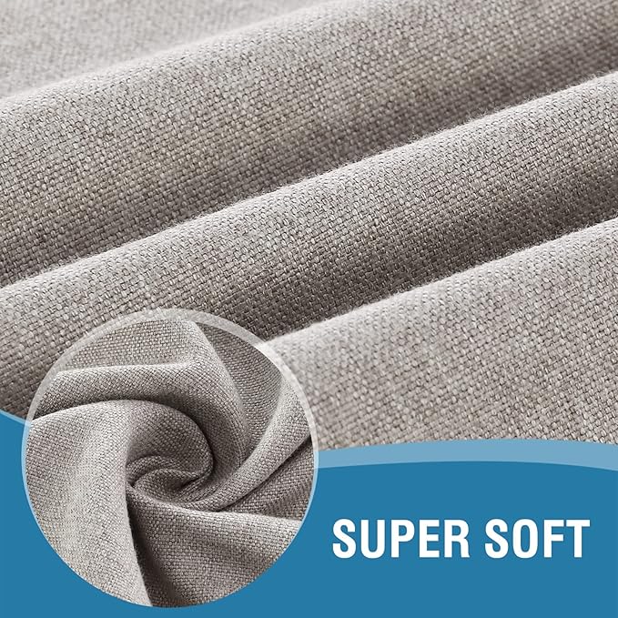 H.VERSAILTEX Linen Textured Tablecloth 60 x 102 Waterproof Decorative Table Cloth Spill-Proof Linen Look Cover for Party Table Extra Soft and Thick Fabric Wrinkle Free, Heather Taupe