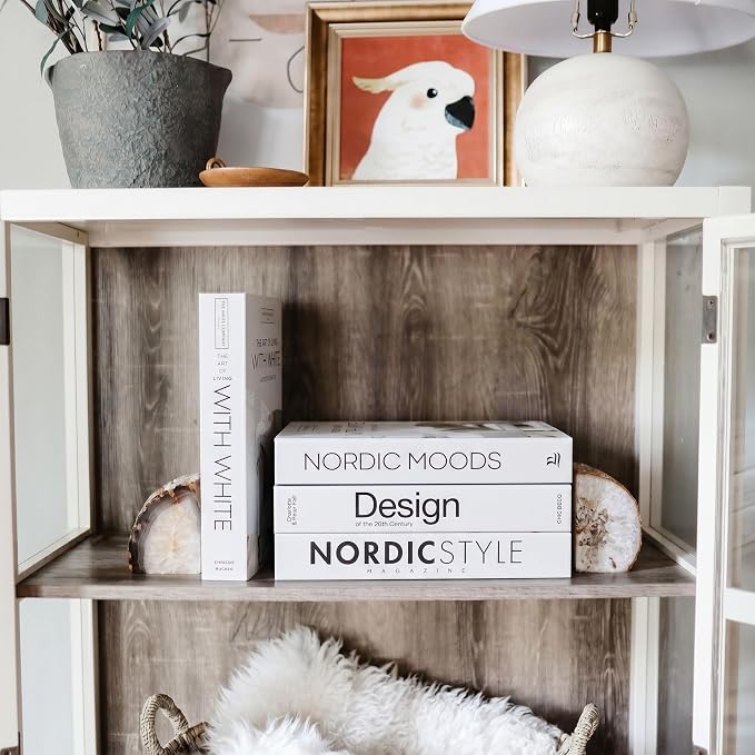 PROBENEX 4 Pcs Decorative Books | Faux Modern Black Shelf & Table Decor | Looks Luxe, Lightweight, Tool-Free - Instant Shelf and Table Styling