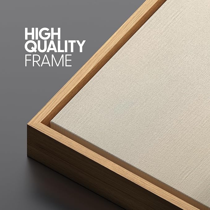 SIGNLEADER Framed Canvas Print Wall Art Soft Neutral Beige Horizon Abstract Landscape Illustrations Modern Art Decorative Minimal Relax/Calm for Living Room, Bedroom, Office - 24"x36"x2 Natural