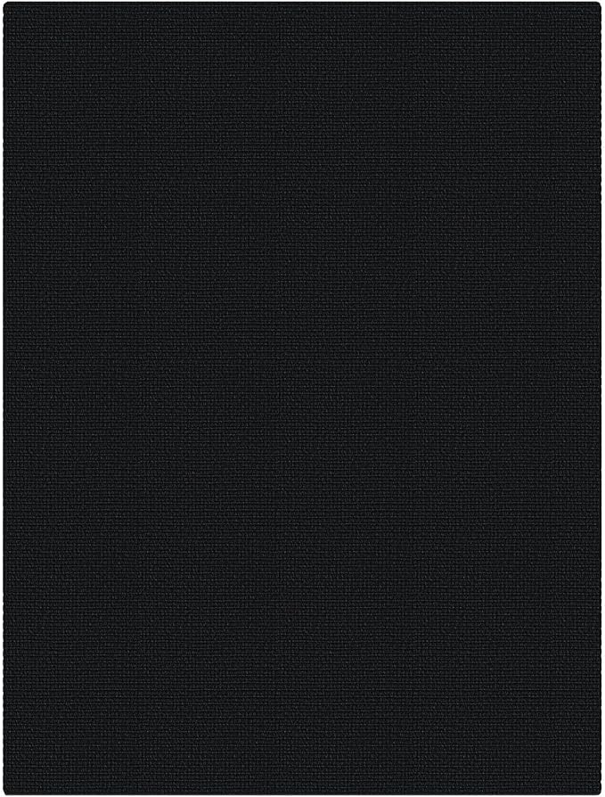 EARTHALL Washable Area Rug 3x4 Ft Non Slip Rugs for Entryway Braided Rubber Backed Throw Rugs Door Mat Indoor Outdoor Entrance Cotton Woven Rug for Kitchen Foyer Front Door Living Room, Black/Grey