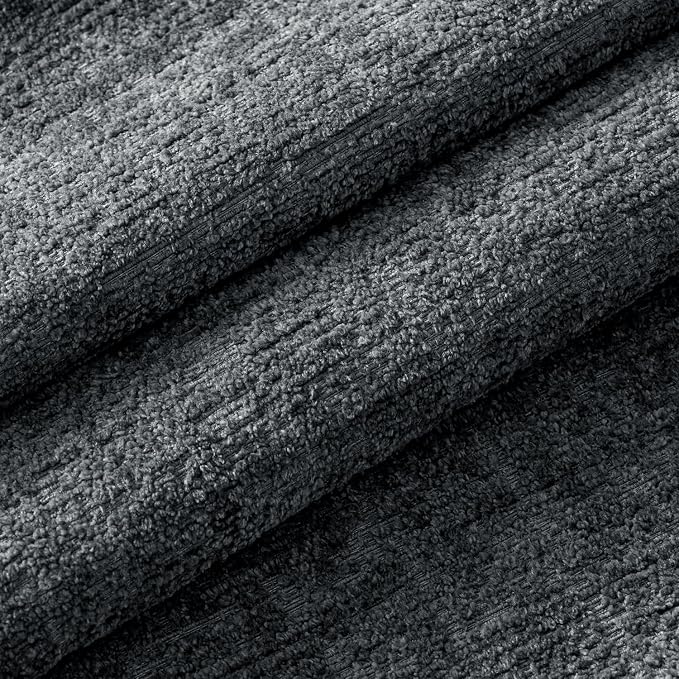 MIULEE Decorative Throw Pillow Covers 12x20 Pack of 2 Dark Grey Couch Pillow Covers Soft Cozy Textured Chenille Pillowcases for Home Decor Sofa Living Room Cushion Bedroom