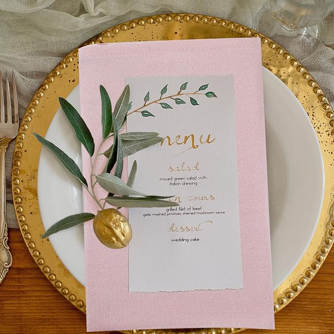 Mixweer Set of 40 Pink Cloth Linen Napkins Bulk Reusable Cotton Dinner Napkin 16 x 16 Inch Washable Pastel Soft Table Napkins for Wedding Dinner Hotel Restaurant Event Party