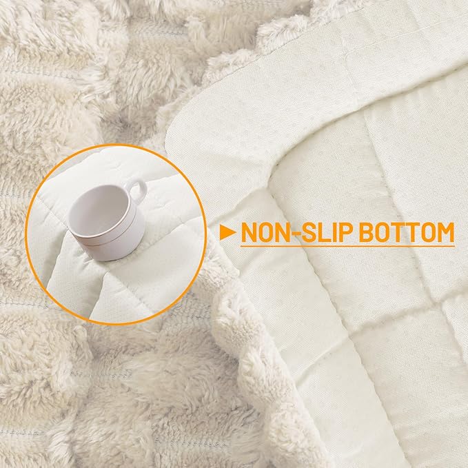 Smiry Couch Covers for Dogs Washable, Non Slip Fuzzy Pet Couch Covers for Sofa, Soft Thick Sofa Slipcovers Furniture Protector Pet Friendly (Apricot, 27.6" x 59")