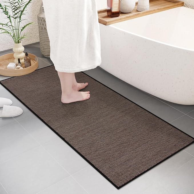 Lahome Noe Farmhouse Black Runner Rug, 2x5 Runners for Hallways Entryway Non Slip Washable Kitchen Rugs, Neutral Non Shedding Floor Carpet for Entry Bathroom