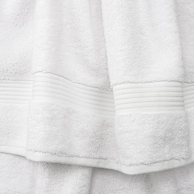 Cotton Paradise 100% Cotton Turkish Towel Set, Soft Absorbent Quick Dry, 4 Piece Washcloth Set, Snow White