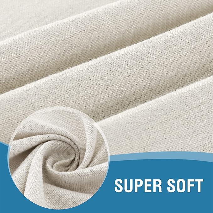 H.VERSAILTEX Table Cloths Square 54 x 54 Waterproof Premium Solid Table cloth Spill-Proof Table Cover for Party Dinner Table Feature Extra Soft and Thick Fabric Wrinkle Free, Ivory
