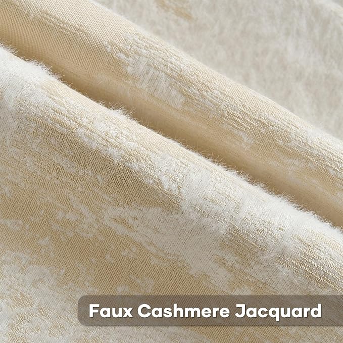FUTEI Pack of 2 Faux Cashmere Jacquard Throw Pillow Covers 12x20 Inch Soft Marble Pattern Vintage Decorative Pillowcase Modern Farmhouse Accent for Couch Bed Living Room, Yellow White