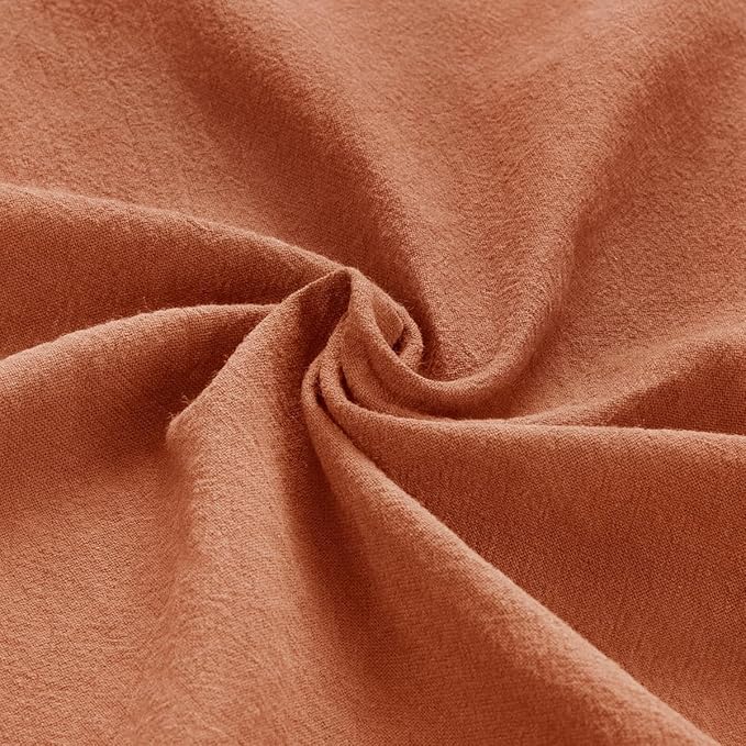 MLMW Terracotta Cloth Napkins Set of 8 Linen Dinner Cotton Spring Napkins Cloth Bulk Washable Napkins16×16" for Thanksgiving Wedding Party Baby Bridal Shower Birthday Table Decor
