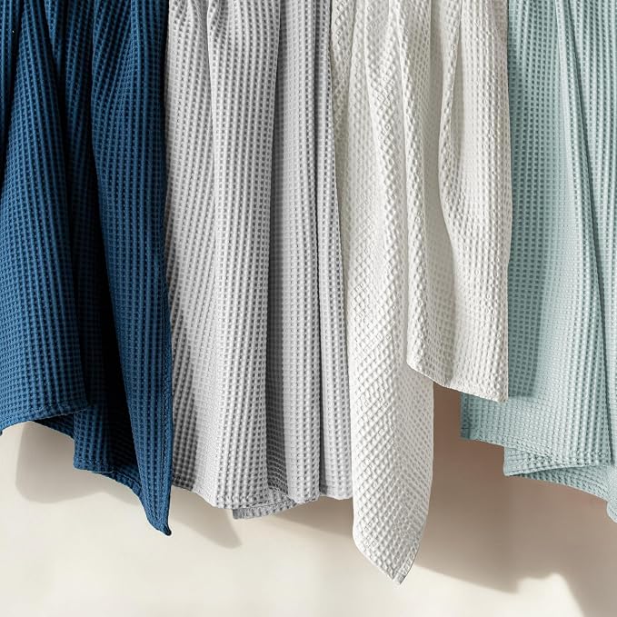 Exclusivo Mezcla 100% Cotton Waffle Throw Blanket for Couch, Sofa, Lightweight and Breathable Gauze Muslin Blanket for Summer, Moisture-Wicking, Home Decor, 50"x70", Celadon