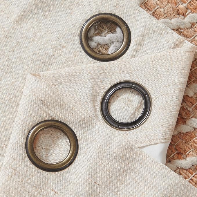 jinchan Lined Curtains 100 Inches Long for for Living Room Darkening 1 Panel, Light Filtering Beige Curtains Patio Doors Extra Wide 100 Inch Non-See-Through Privacy Room Divider Grommet Drapes 90"Wide