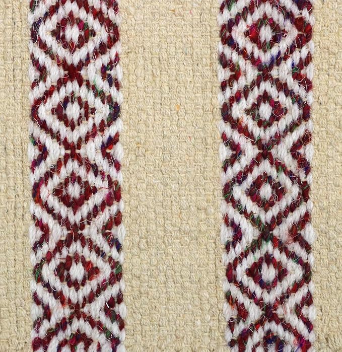 The Home Talk Handwoven Chocho Yarns Table Runner 4-6 Seater – Eco-Friendly, Textured, Durable for Dining Table, Coffee Table, Console – 13x72 Inches