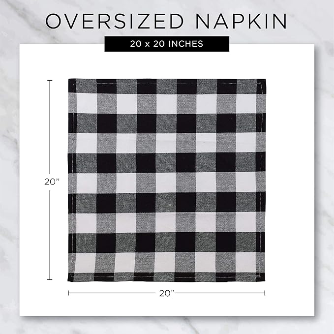 DII Variegated Tabletop Collection, Napkin Set, 20x20, Off-White, 6 Piece