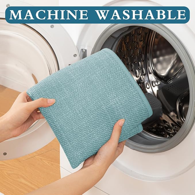 YIHOUSE Blue Bathroom Rug Sets 2 Piece, 17.5"x24"U+17"x24" Bath Mat Quick Dry, Non Slip, Easy To Clean