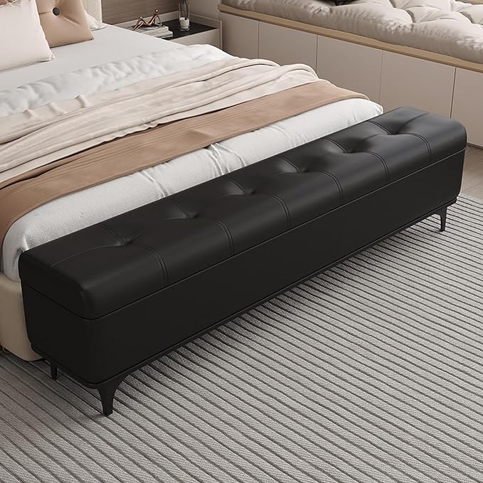Modern Bedroom Bench with Storage Space, Hallway Seat Chest with Shoe Rack, Ultra-Narrow Gap — Slim Entryway, Living Room, and Shoe-Changing(D,60 * 30 * 45cm/23.6 * 11.8 * 17.7in)