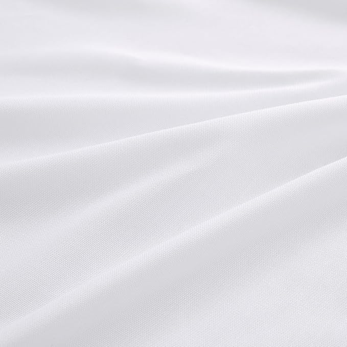 Aersas White Pinch Pleated Linen Curtains 105 Inches Long for Living Room Pinch Pleat Hooks for Track Back Tab Light Filtering Boho Farmhouse Semi Sheer 105 Inch Curtain for Dining Room Bedroom