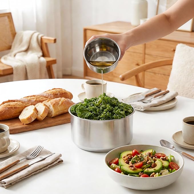 Urban Green Stainless Steel Food Containers with Glass Lid, Airtight Leakproof Stainless Steel Food Storage Container, Salad Bowl in set of 4, Round Shape, Microwave Safe, 100% Plastic Free