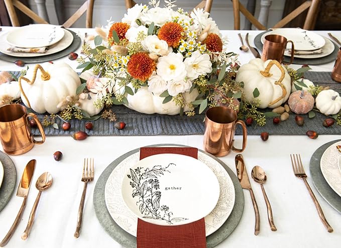 60 Pack Terracotta Napkins Cotton Linen Napkin 16 x 16 Inch Terracotta Napkins Cloth Handmade with Fringe Soft Washable Rustic Dinner Napkin Cloth for Wedding Party Dinner Table