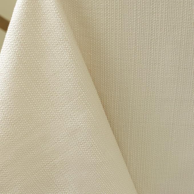 Benson Mills Cameron Textured Fabric Table Cloth, for Everyday Home Dining, Parties, Weddings & Holiday Tablecloths (52" x 70" Rectangular, Flax/Beige/Taupe)