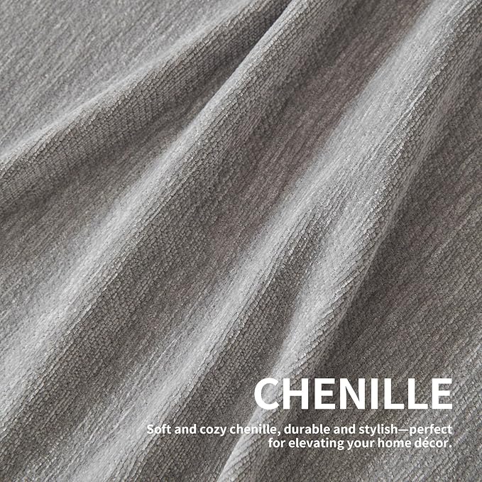 Couch Cover for Dogs, Boho Sofa Covers for 3 Cushion Couch, Chenille Sofa Slipcover for Pets Washable, L-Shape Sectional Couch Loveseat Cover Soft Throw Blankets with Tassels(71x134,Grey)