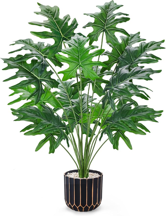 Der Rose Fake Plants Tall Green Artificial Tropical Faux Plants Indoor for Living Room Home House Decor