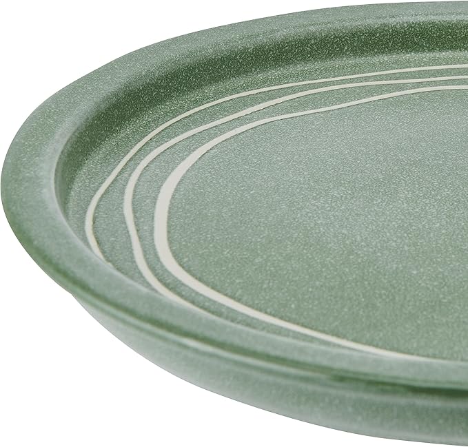 Pfaltzgraff Nature's Pallet 12 Piece Stoneware Dinnerware Set, Service for 4, Modern Style, High Rims for Everyday use, Green