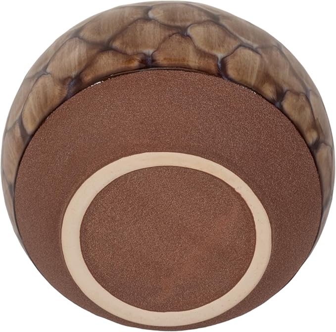Ceramic Vase for Living Room Decor – Perfect for Modern Room and Home Decor – Stylish Flower Vase for Bedroom, House, Office, and Table Accent – Elegant Bookshelf Accessory – 8", Brown