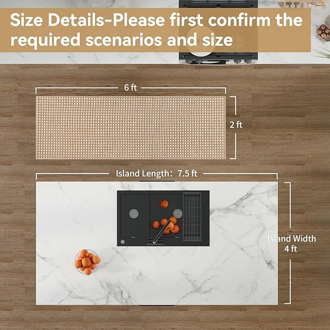 YDKGL 2x6 ft Kitchen Runner Rug Mat Non Slip Boho Woven Hallway Runner Washable, Soft Long Entryway Laundry Hall Floor Runners Rugs Carpet for Indoor Backdoor Bedroom Kitchen Living Room, Brown