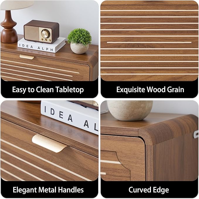 Narrow Shoe Cabinet, Wood Shoe Rack for Entryway with 2 Flip Drawers, Mid-Century Modern Slim Shoe Storage Cabinet Freestanding Hidden Shoes Organizer for Foyer, Hallway (Walnut, 27.56'')