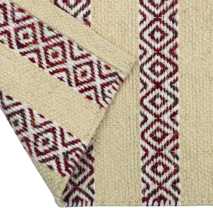 The Home Talk Handwoven Chocho Yarns Table Runner 4-6 Seater – Eco-Friendly, Textured, Durable for Dining Table, Coffee Table, Console – 13x72 Inches