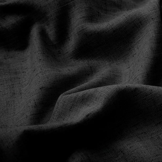 KOUFALL 120 10FT inch Linen Sheer Curtains, Light Filtering Back Tab Drapes for Living Room Bedroom, 2 Panels Set, 10 FT Length 52'' W x 120'' L, Black