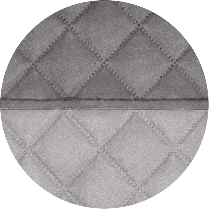 PureFit Reversible Quilted Sofa Cover, Water Resistant Slipcover Furniture Protector, Washable Couch Cover with Non Slip Foam and Elastic Straps for Kids, Dogs, Pets (Chair, Gray/Light Gray) Small