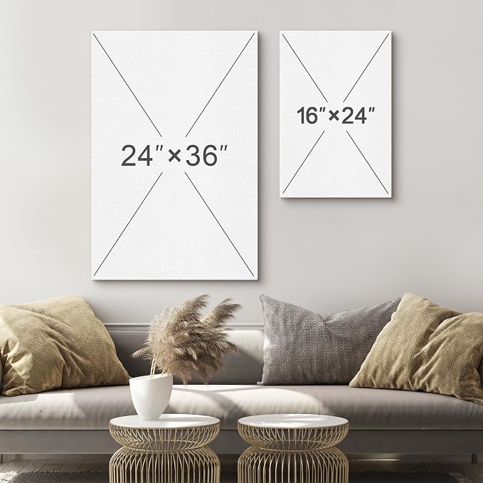 SIGNLEADER Canvas Print Wall Art Set Serene Pink and Blue Swirls Calming Abstract Illustrations Modern Relax/Calm Multicolor for Living Room, Bedroom, Office - 16"x24" x 2