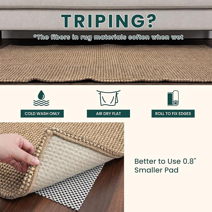 KOZYFLY Boho 3x20 Runners Rugs for Hallway, Extra Long Washable Runner Rug, Woven Non Slip Kitchen Runner, Cotton Entryway Rug, Floor Carpet for Entry, Aisle, Hall, Orange Beige/Tan/Brown