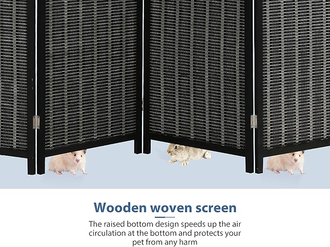 4 Panel Bamboo Room Divider 6 Ft Tall 6 Ft Wide Room Dividers and Folding Privacy Screens Privacy Wall Divider Folding Room Partitions and Dividers, Portable and Lightweight Separadores De Cuartos