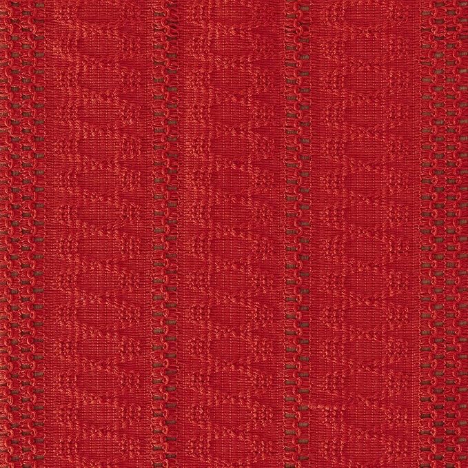 ZeeMart Macrame Style Boho Table Runner, Red Table Runners 48 Inches Long, Farmhouse Woven Home Decor, 12x48 Inch, Red